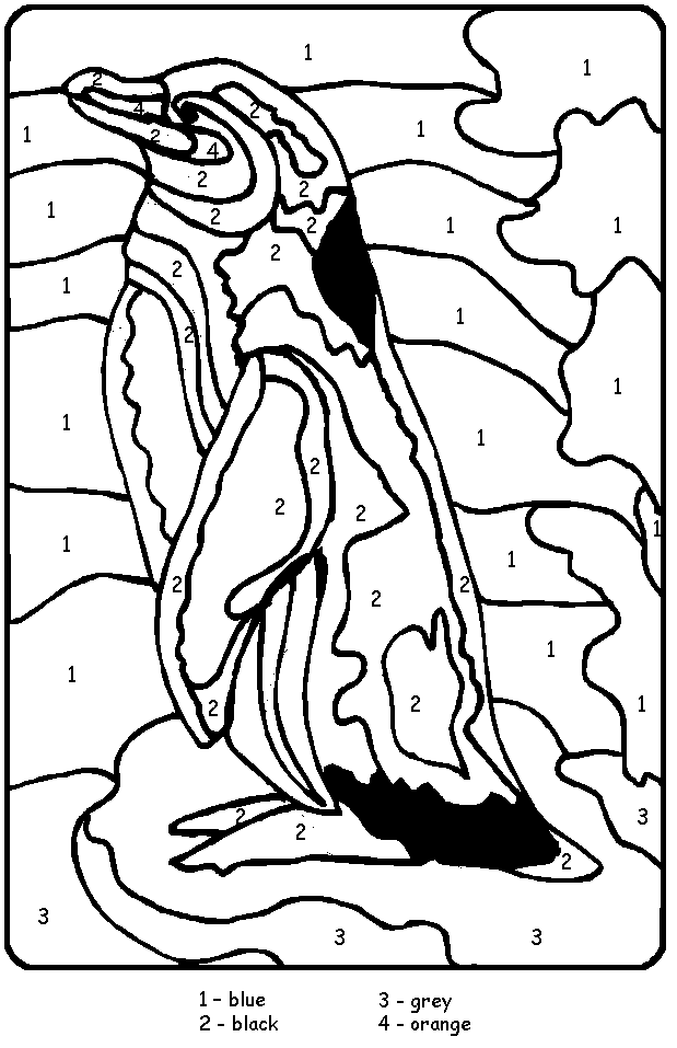 Plansa de colorat cu Pinguin 59 55